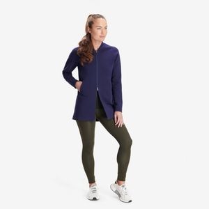 RYU Ethos Long Bomber Jacket - Maroon color